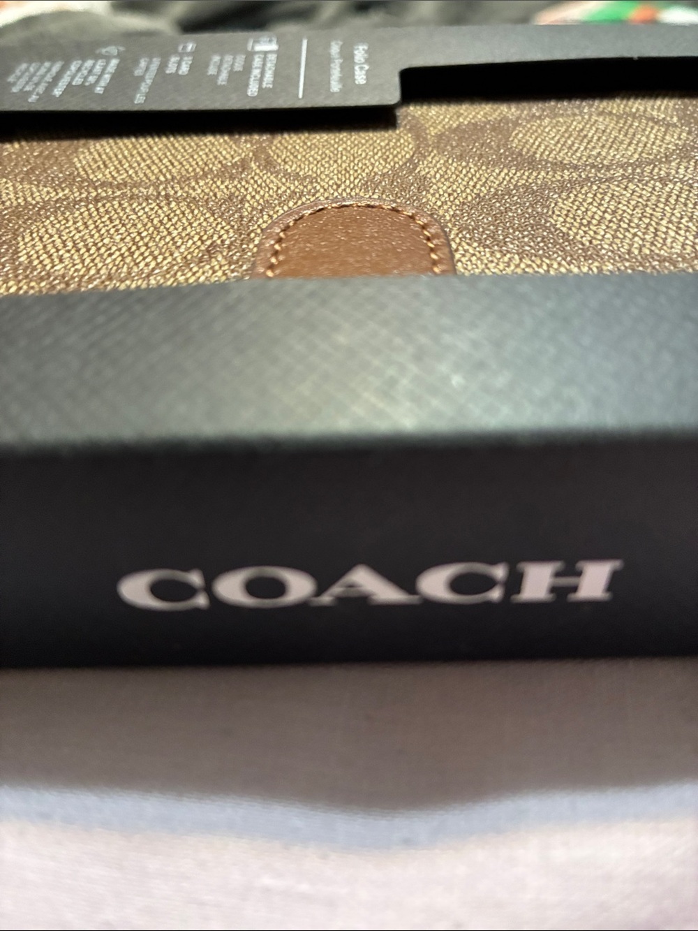 Coach Black Branded Phone Case Box - Picture 5 of 11